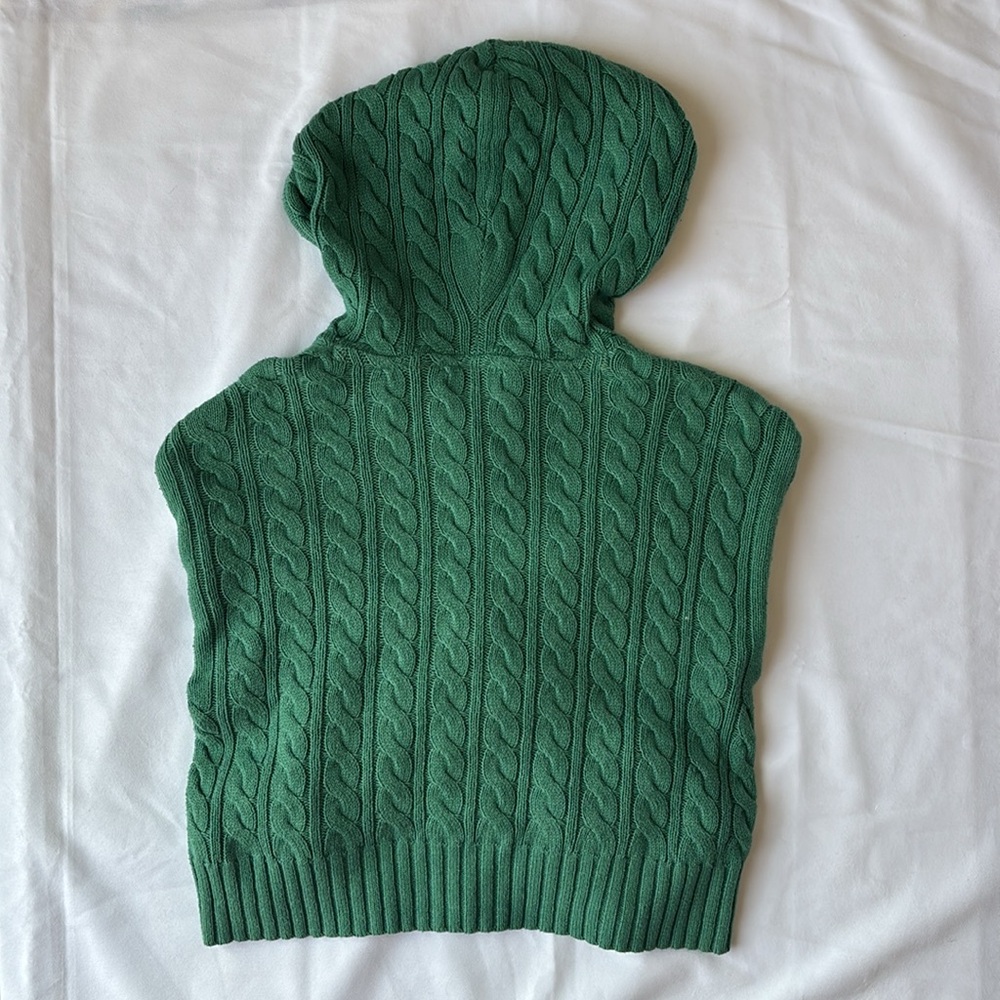 American Eagle Outfitters Green Hooded Sweater - Picture 3 of 4